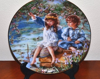 Collector’s Plate « Patience » de la collection Hearts and Flowers par Sandra Kuck