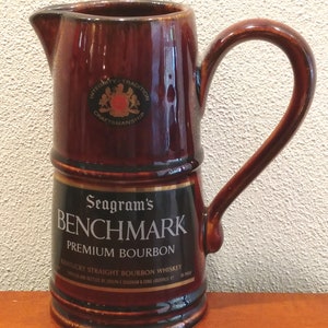 Seagram&#39;s Benchmark Premium Bourbon Vintage Ceramic Bar Pitcher