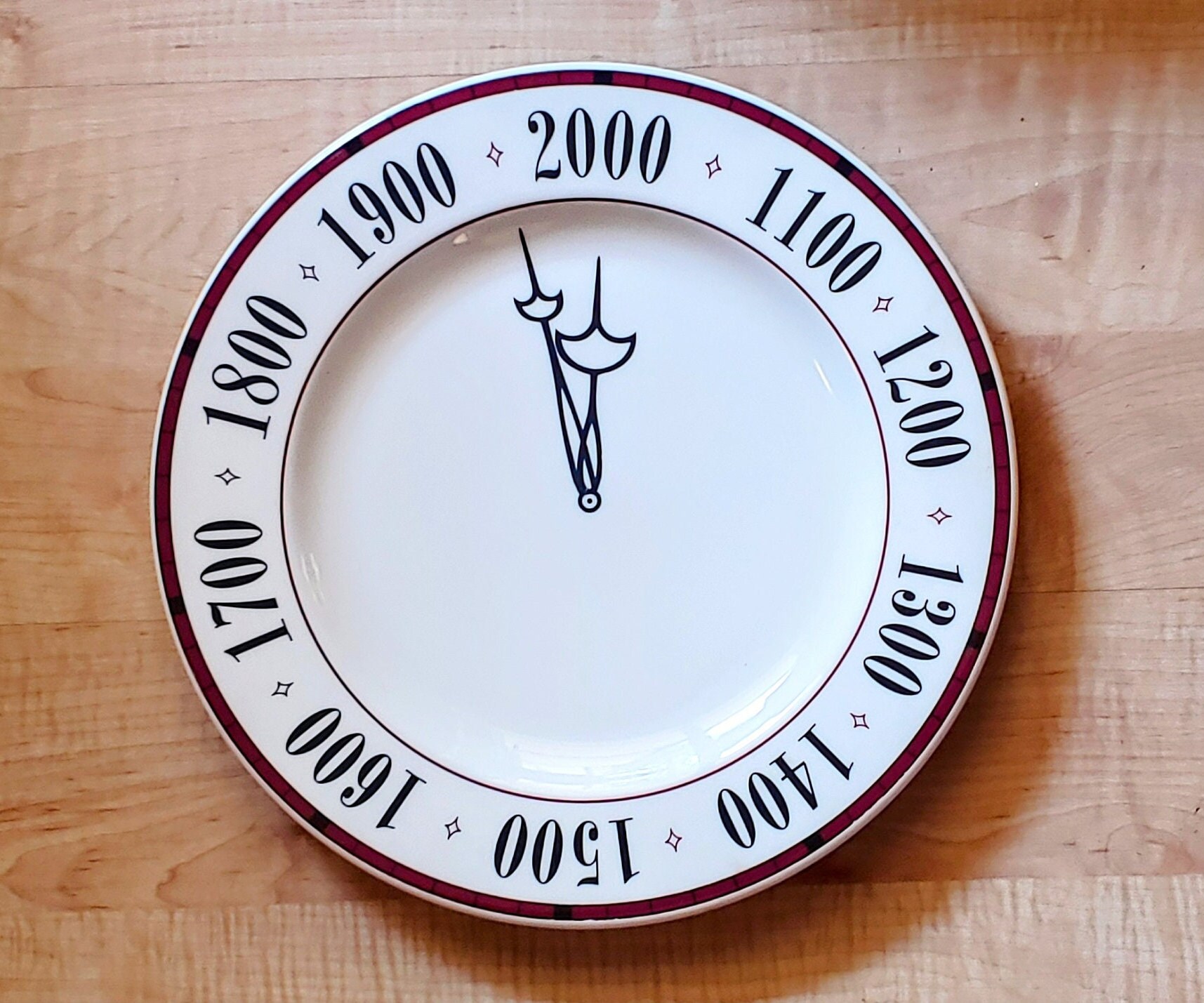 Syracuse China Millennium Clock Vintage 12" Plate