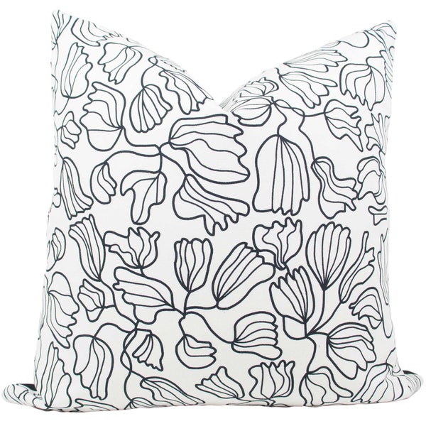 Modern Floral Pillow Etsy