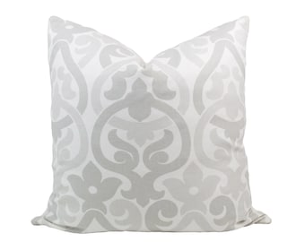 White & Grey Otomi Pillow Cover, 20x20"