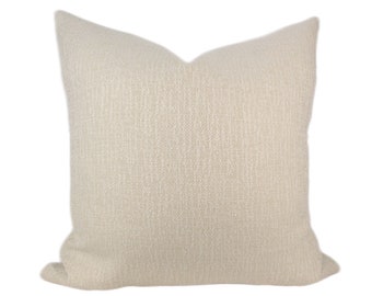 Cream Textured Woven Pillow Cover // hand made home, off white throw pillow, minimalist modern decorative pillow