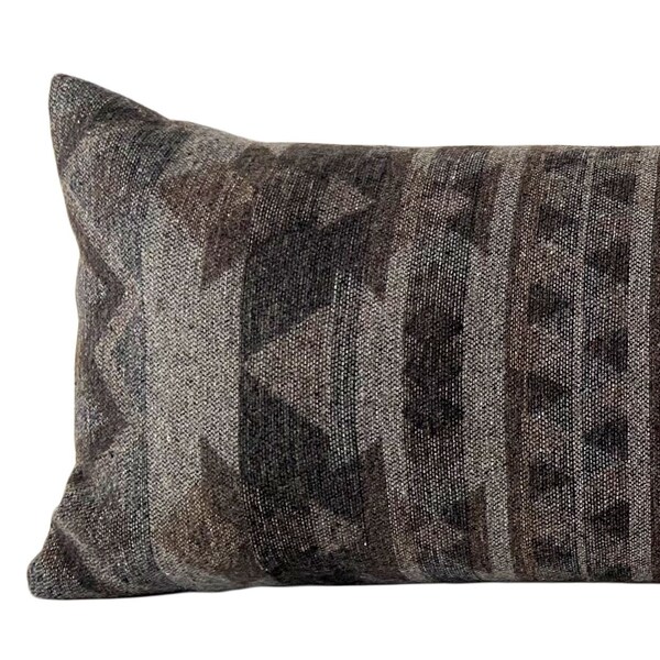 Black Lumbar Pillow Etsy