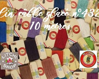 Cardboard 10 meters of thread linen wired and ice "Chinese" number 432