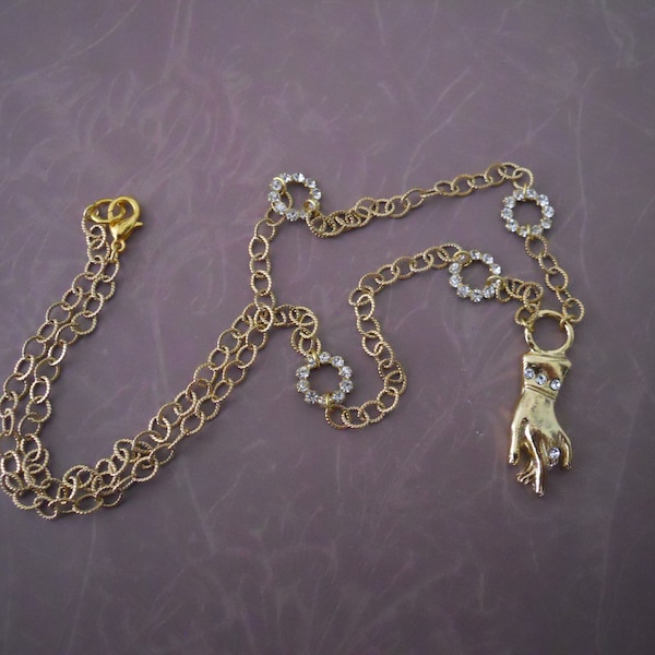 Victorian Hand Pendant Etsy