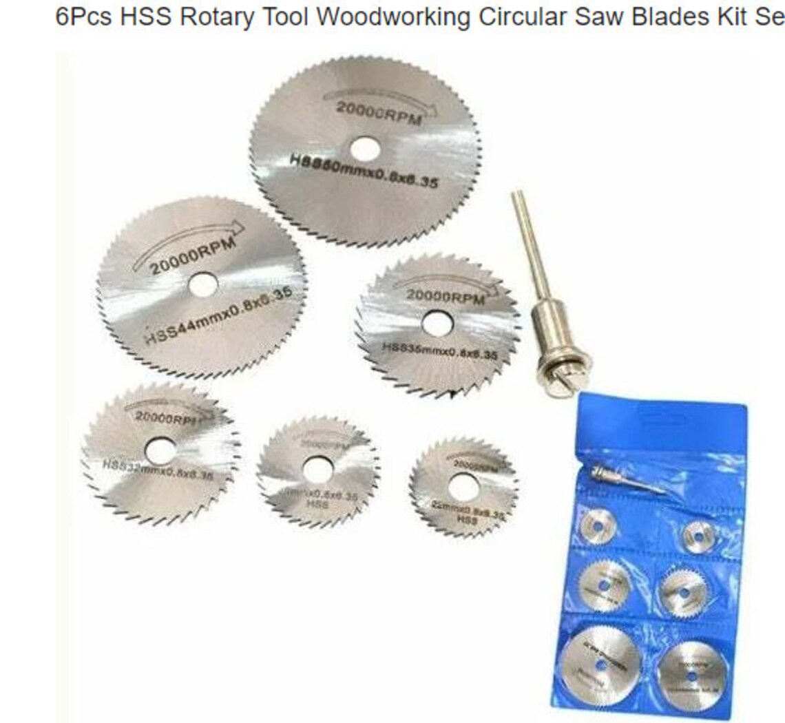 12pcs HSS Rotary Tool Woodworking Circular Saw Blades Kit Set Etsy