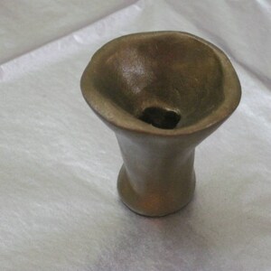 Miniature metallic gold/black mix vase