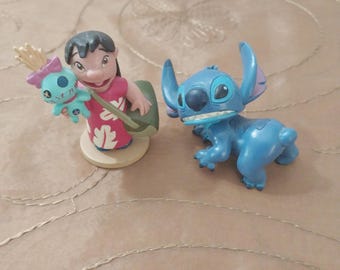Vintage Disney's Set of Original Lilo and Stitch Figurine Toys From 2002