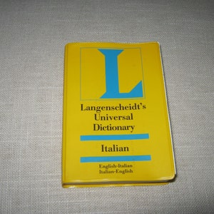 Vintage Pocket Langenscheidt&#39;s Universal Dictionary with English and Italian