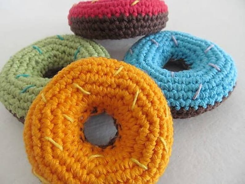 gift Donuts crocheted dinette child/'s toy