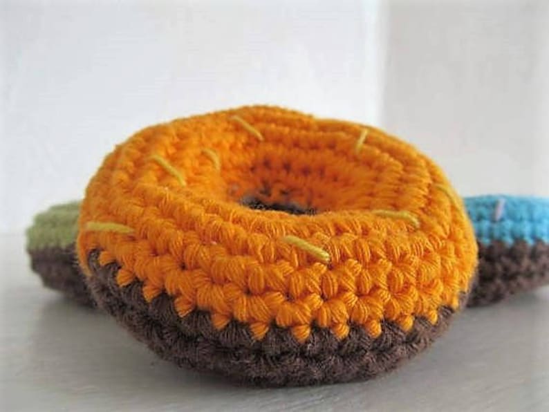 gift Donuts crocheted dinette child/'s toy