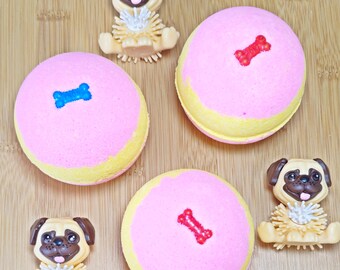 XL Pug Bath Bomb with Toy Dog Inside For Kids