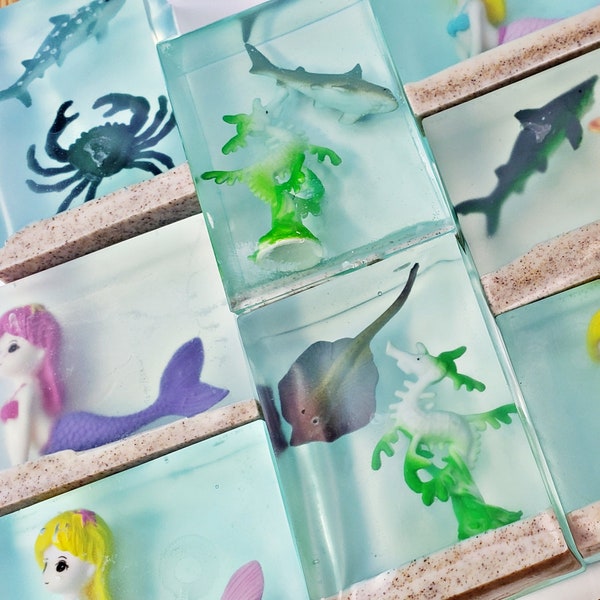 NEW! Soap Mermaid Shark Sea Animal Bar (1) Fun Bath Gifts for Kids Children Toy Inside