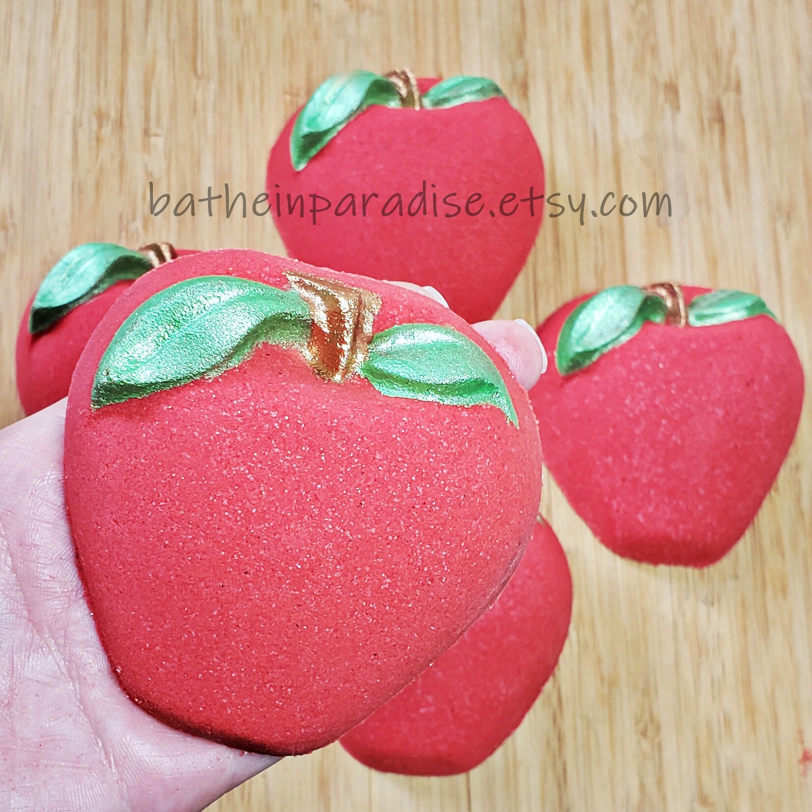 2 Piece Bath Bomb Set 1 Pencil and 1 Red Apple Bath Bombs | Etsy