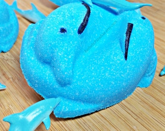 Dolphin Surprise Bath Bomb with Toy Inside: Double Toy (Optional)