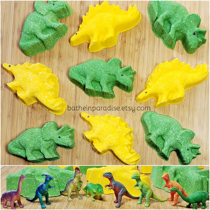 Dinosaur Bath Bomb with Dino Toy Surprise Inside for Kids image 2