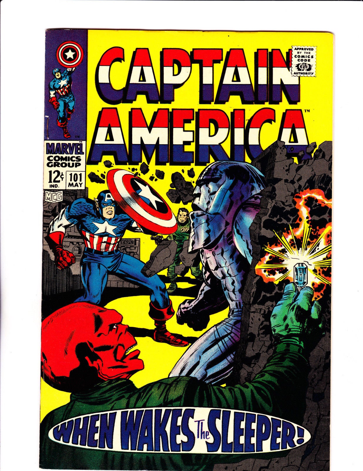 Captain America 101 1968 Red Skull High Grade Copy Marvel