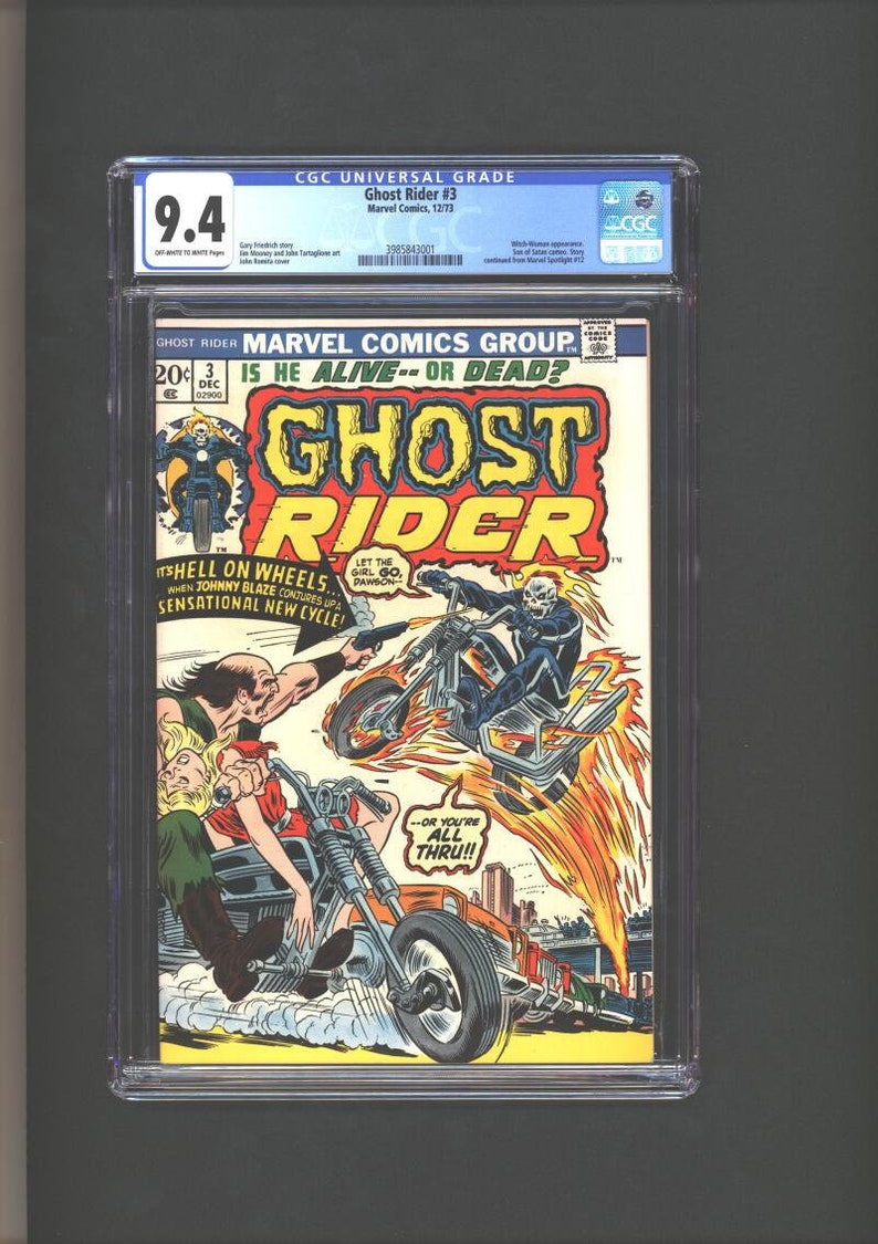 Ghost Rider 3 CGC 9.4 Witch-Woman App Son Of Satan Cameo 1973 image 1
