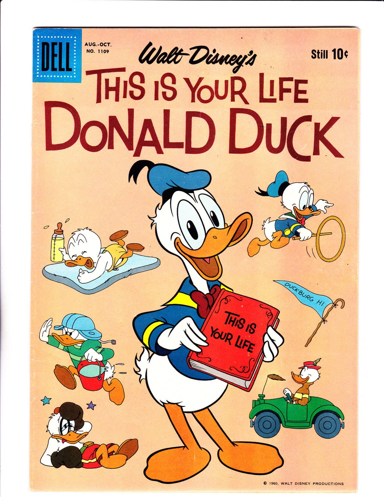 Four Color 1109 Origin Donald Duck Dell Comics Silver Etsy