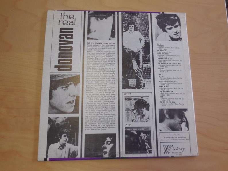 Donovan the Real Donovan Hickory 1966 LPS 135 Vinyl - Etsy
