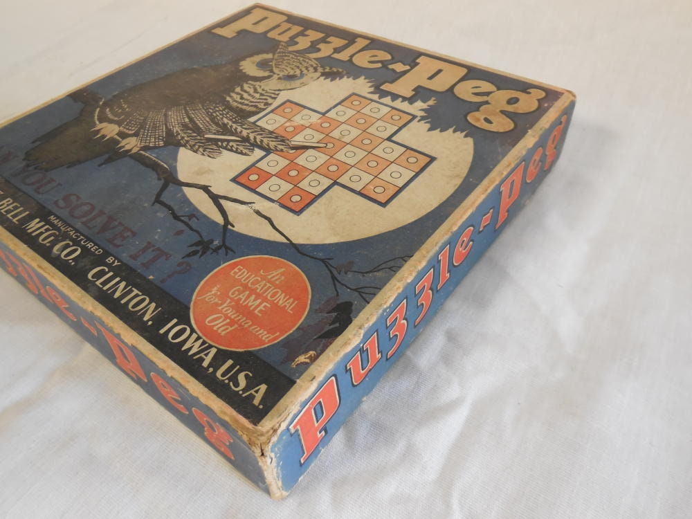 Buy Puzzle Peg Lubbers & Bell Solitaire Game Vintage 1940s Online in India  