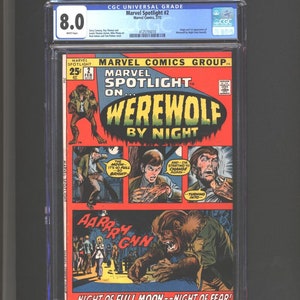 Pyramid America Marvel Poster - Werewolf by Night - Werewolf Comic Cover -  11 x 17 Framed Poster Wall Art Ideal for Marvel Room Decor, Home Decor