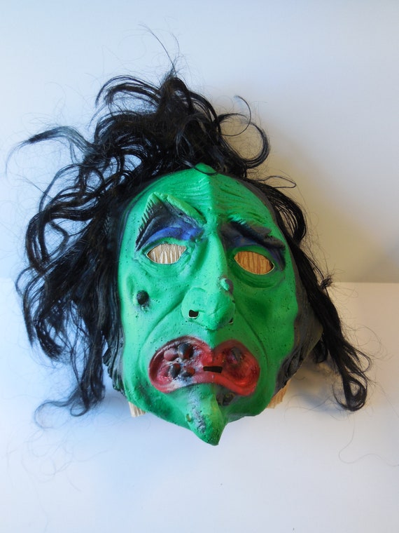 Ben Cooper Real-Life Rubber Mask | Witch with Hai… - image 1