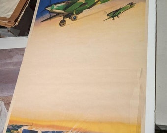 1940's War Poster  Spitfire Planes