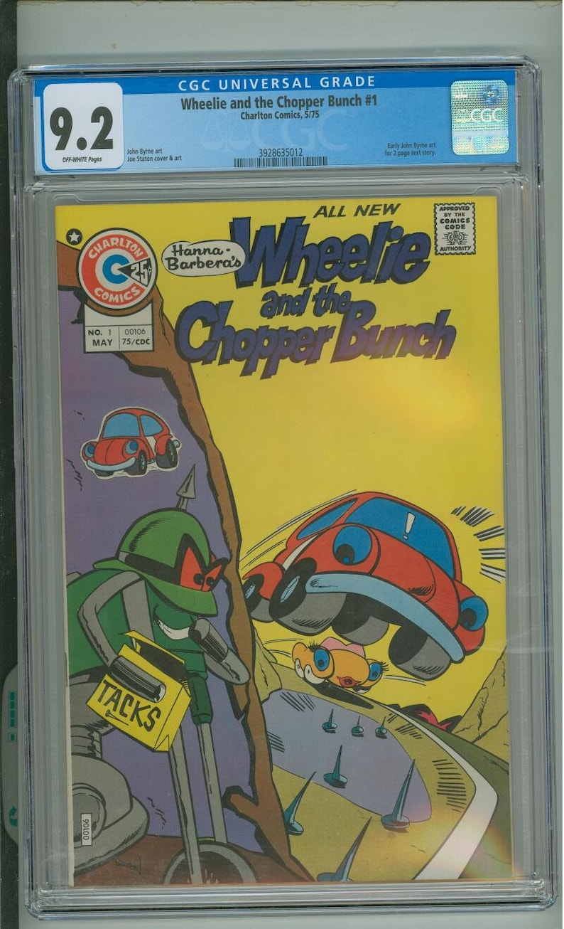 Wheelie And The Chopper Bunch #1 CGC 9.2 Early John Byrne Art For 2 page  Text Story 1975 - Books