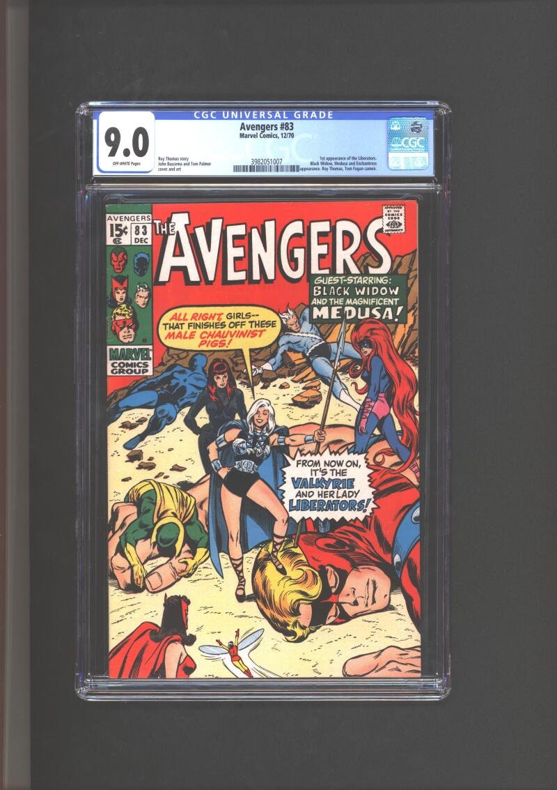 Avengers 83 CGC 9.0 1st App of the Liberators Black Widow - Etsy Australia