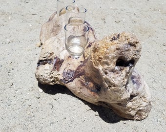 Driftwood Candle Holder, Oregon Coast