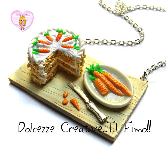 Top Necklace Prepare The Carrot Cake Frosted Carrot Cake Etsy