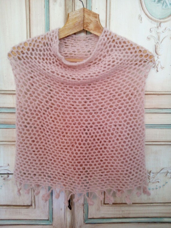 Crochet poncho,bridal shawl,crochet shawl,wool poncho,wedding shawl,wedding  shawl,bridal cape,pink shawls,poncho