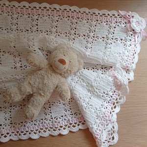 Crochet baby blanket, cotton baby blankets, birth gift, blankets, handmade, crochet blanket