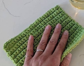 Recycled Cotton Crochet Cleaning Cloth, Zero Waste Dishcloth