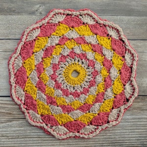 Scallops Mandala, Crochet Mandala, Crochet Doily, Mandala, Doily, Home Decor, Table Decor, Boho, Gift