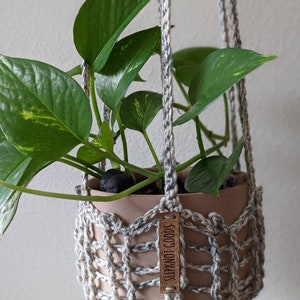 Pima Cotton Plant Hanger, Plant Hanger, Crochet Plant Hanger, Home Decor, Handmade, Housewarming, Pima Cotton, Plant Gift, Ready To Ship