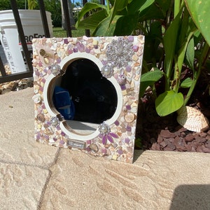 Mosaic square mirror, multicolored wooden mirror,  mosaic artwork handmade mosaics