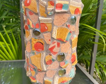 Mosaic vase, mosaic decor, mosaic garden art, mosaic home decor, flower pot