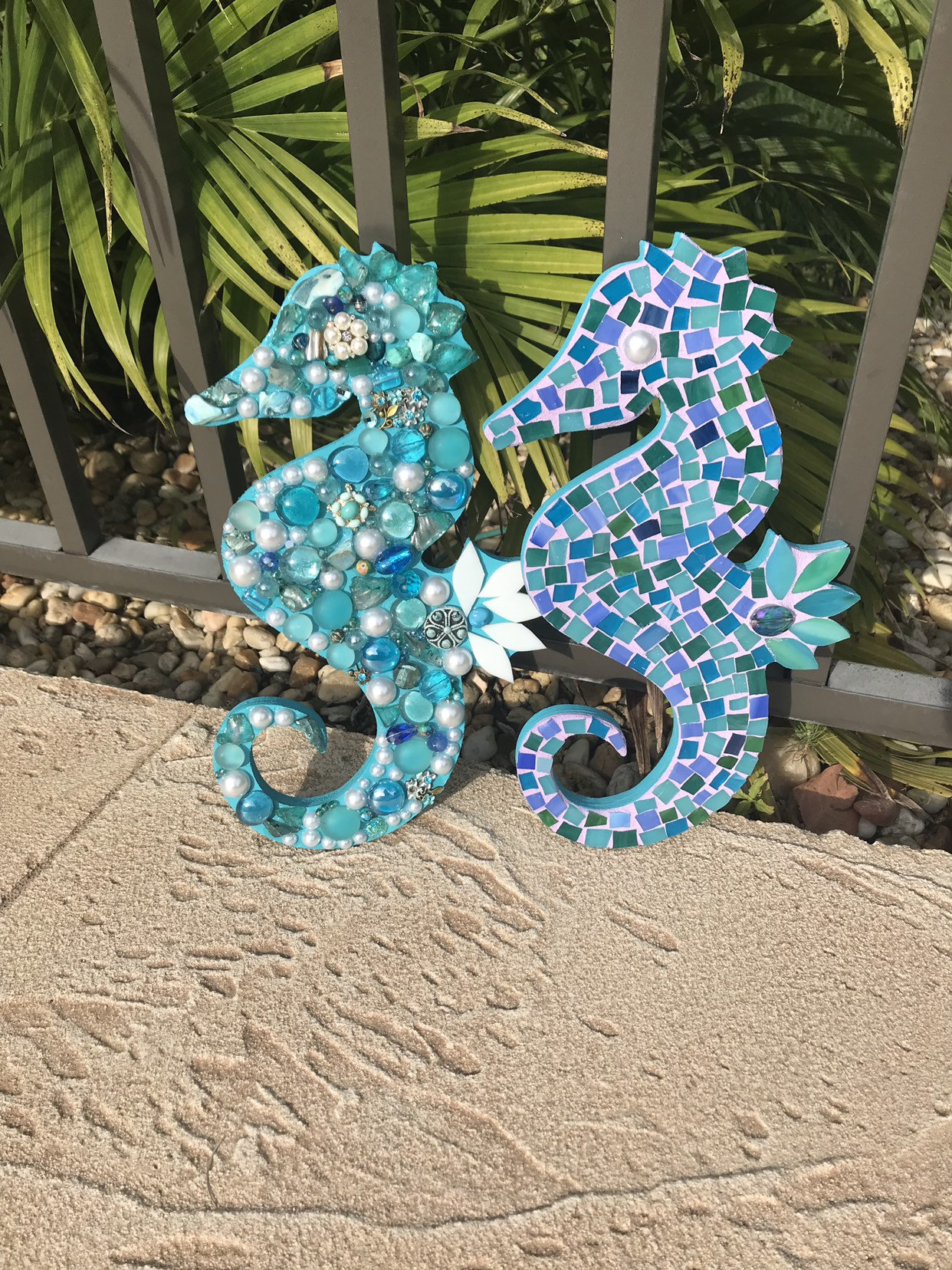 Mosaic Seahorse , Coastal Decor , Beach Decor , Mosaic , Home Decor, Beach House Decor, Seahorse
