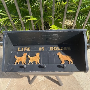 Golden retriever wood shelf , wood wall Decor, golden retriever art, wood shelf home decor, dog lovers gift handmade