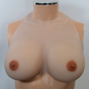 Large chest low neck G cup breast plate