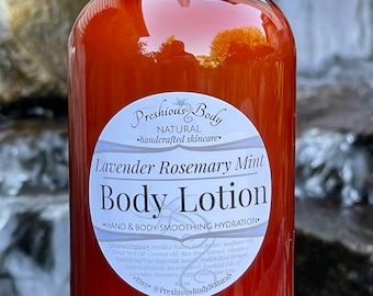 Body Lotion | Lavender Rosemary Mint | Natural Organic Lotion | Natural Skincare | 8.4 oz