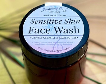 Sensitive Skin Face Wash  | Gentle Face Wash | Coconut Oil Cleanser | Clean, Natural Skincare