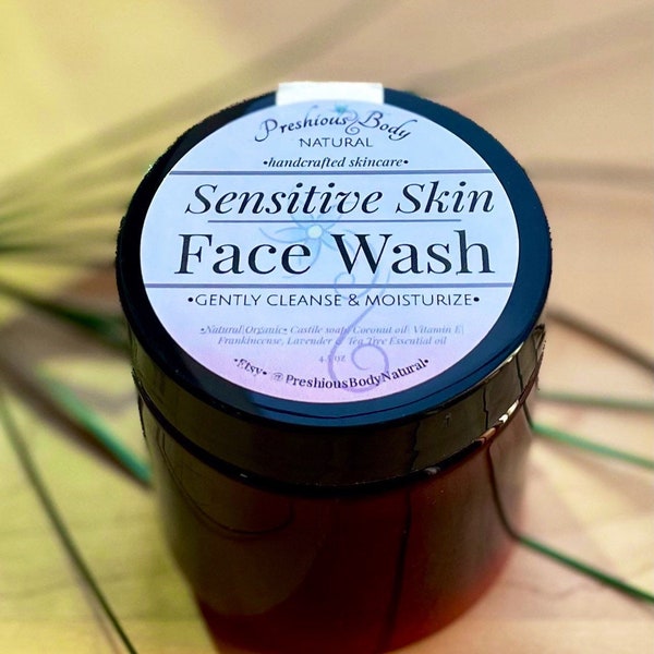Sensitive Skin Face Wash  | Gentle Face Wash | Coconut Oil Cleanser | Clean, Natural Skincare