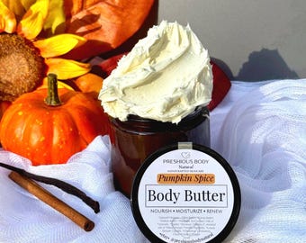 Pumpkin Spice Body Butter | Whipped Shea & Cocoa Butter Moisturizer | Natural Fall Skincare