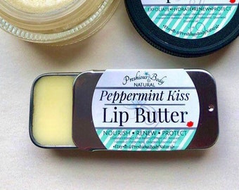 LIP BUTTER ONLY | Set of 3 | Lip Balm | Natural Lip Care | Slider Tin