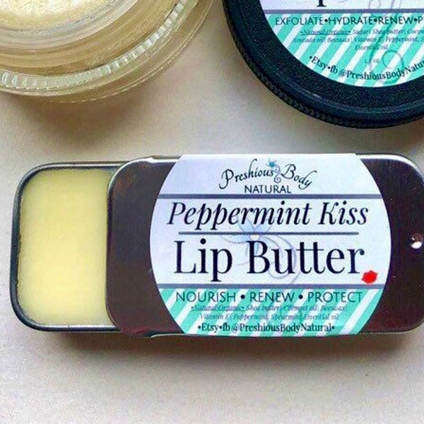 LIP BUTTER ONLY | Set of 3 | Lip Balm | Natural Lip Care | Slider Tin