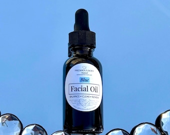 Blue Facial Oil | Lightweight Non-Comedogenic Moisturizer for Normal to Oily Skin