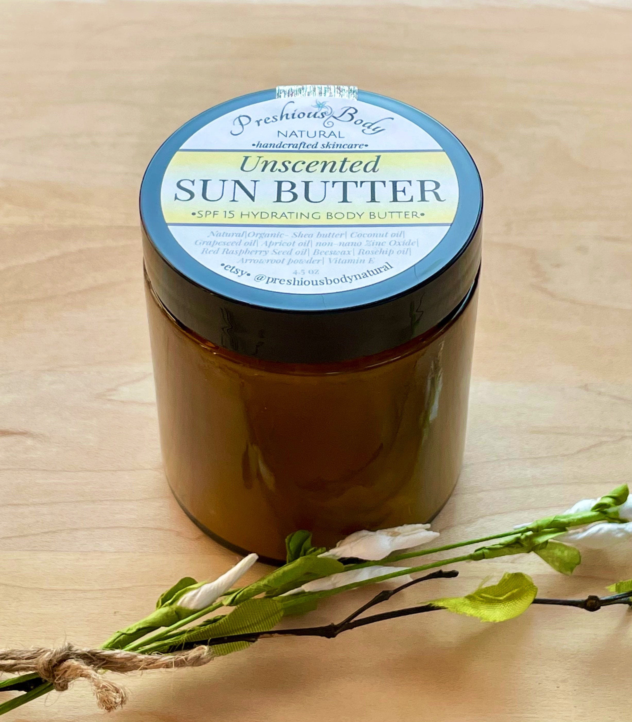SPF Sun Butter / Body Butter With SPF 15 or 30 / Moisturizing Etsy España